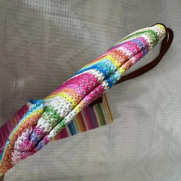 Colorful Crochet Tote Bag
